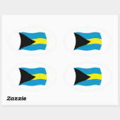 Sticker à drapeau des Bahamas (Feuille)