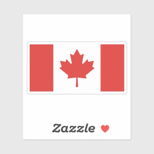 Sticker à drapeau du Canada (Feuille)