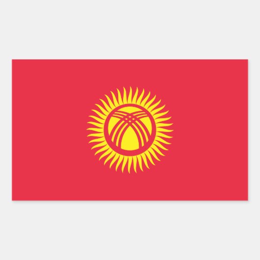 Sticker à drapeau du Kirghizistan (Devant)