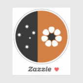 Sticker à drapeau du Territoire du Nord (Feuille)