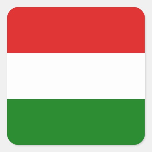 Sticker à drapeau hongrois (Devant)