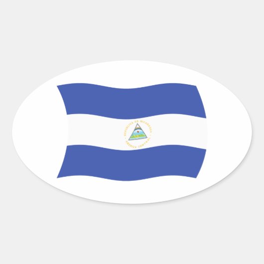 Sticker à drapeau nicaraguayen (Devant)