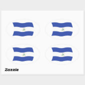 Sticker à drapeau nicaraguayen (Feuille)