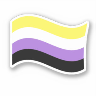 Sticker à drapeau non binaire