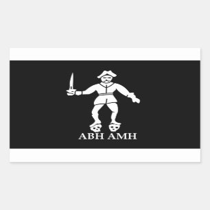 Sticker à drapeau pirate de Bartholomew Robert