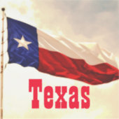 Sticker à drapeau texan de style rustique vintage (Devant)