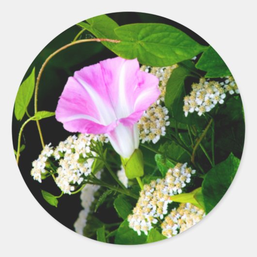 Sticker à enveloppe de Mariage floral (Devant)