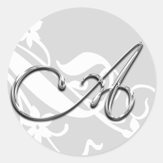 Sticker à enveloppe Mariage de lettre monogramme (Devant)