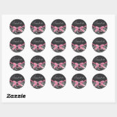 Sticker à enveloppe rose zèbre (Feuille)