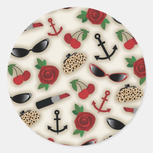 Sticker à enveloppe vintage inspirée par le glamou (Devant)