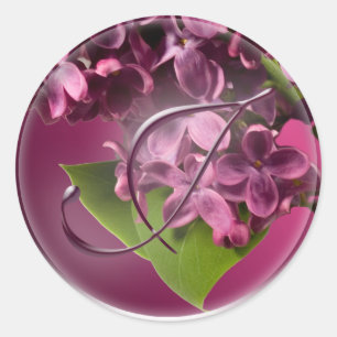 Sticker à enveloppes J Monogram Lilac