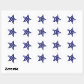 Sticker à étoiles bleu marine, Thème de plage trop (Feuille)
