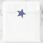 Sticker à étoiles bleu marine, Thème de plage trop (Sac)