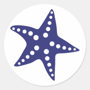 Sticker à étoiles bleu marine, Thème de plage trop