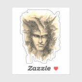 Sticker à facette aquarelle (Feuille)