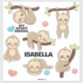 Sticker à fente Silly Sleepy Personnalisé (Feuille)