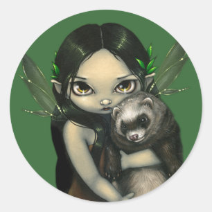 Sticker "A Ferret and His Fairy"