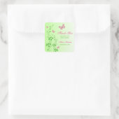 Sticker à Fête des mariées à papillon rose vert (Sac)