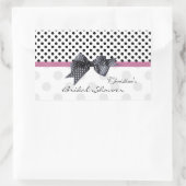 Sticker à Fête des mariées à points Polka noir et  (Sac)