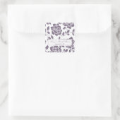 Sticker à Fête des mariées florale pourpre automne (Sac)