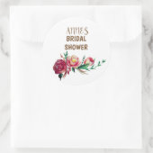 Sticker à Fête des mariées florale rustique (Sac)