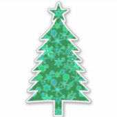 Sticker À feuillage persistant avec Snowflakes Christmas T (Devant)