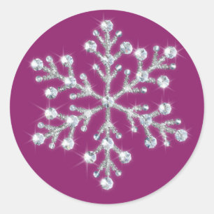 Sticker à flacon à neige cristal