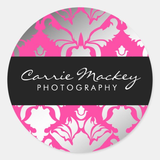 Sticker à flamme rose 311-Damask Shimmer (Devant)