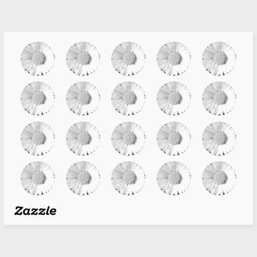 Sticker à fleurs blanches (Feuille)