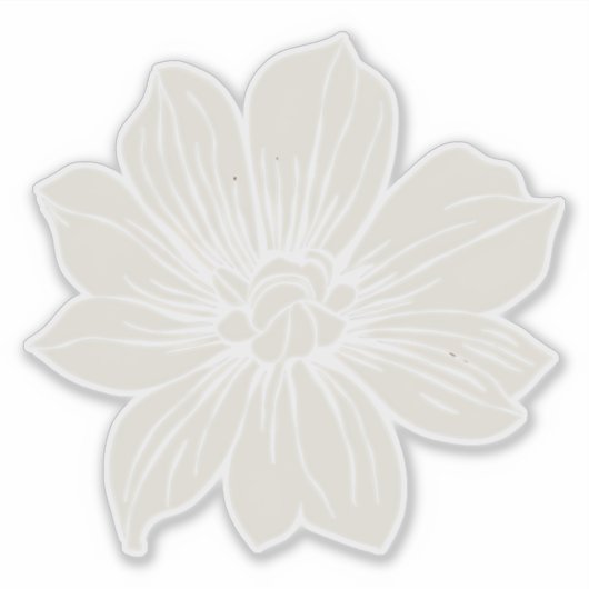 Sticker à fleurs blanches (Devant)