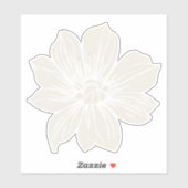 Sticker à fleurs blanches (Feuille)