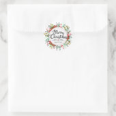 Sticker à fleurs de Noël joyeux (Sac)