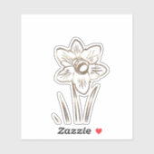 Sticker à fleurs Gold Narcissus (Feuille)