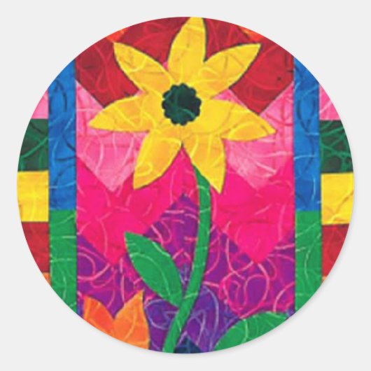 Sticker à fleurs inclinées (Devant)