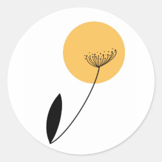 sticker à fleurs minimaliste