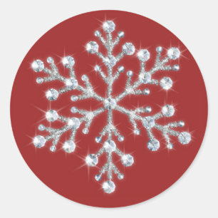 Sticker à flou de neige en cristal (rouge)