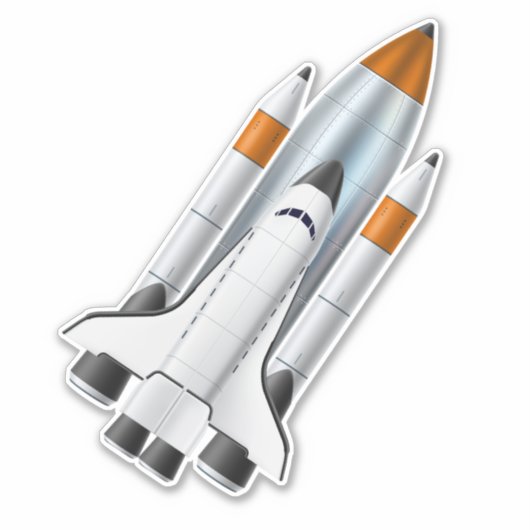 Sticker à fusée de la Force spatiale (Devant)