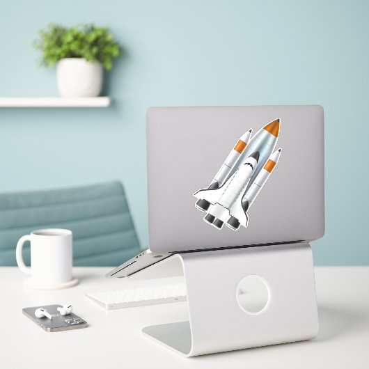 Sticker à fusée de la Force spatiale (Ordinateur portable sur le bureau)