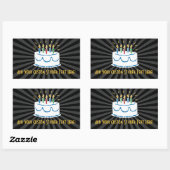 Sticker à gâteau d'anniversaire personnalisé ou Ét (Feuille)