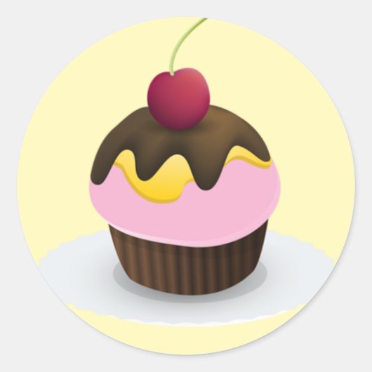 Sticker à gâteau doux, Cupcake (Devant)