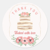 Sticker à gâteau Mariage cuit avec amour (Devant)