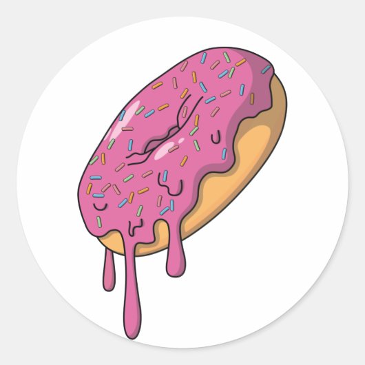 Sticker à goutte de Donut (Devant)
