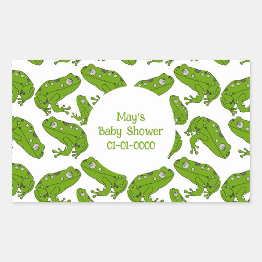 Sticker à grenouille verte (Devant)