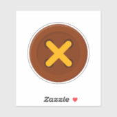 Sticker à gros bouton (Feuille)