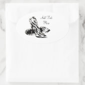 Sticker à haute talon Zebra Étiquettes (Sac)