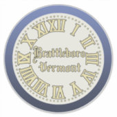 Sticker à horloge de la rue principale du Vermont  (Devant)