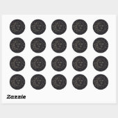 Sticker à huile or soleil et lune (Feuille)