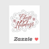 Sticker À la fête des Fêtes - Calligraphie festive  (Feuille)