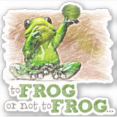 Sticker À la grenouille ou non à la grenouille ... (Devant)