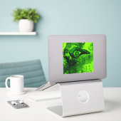 Sticker à la recherche de vert (Ordinateur portable sur le bureau)